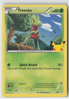 Treecko - 3/25 Promo McDonald's 25th Anniversary Promos 003/025 NM