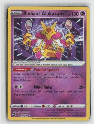 Radiant Alakazam Radiant Rare SWSH12: Silver Tempest 059/195 NM