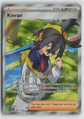 Kieran 206/167 Ultra Rare Twilight Masquerade Pokemon NM