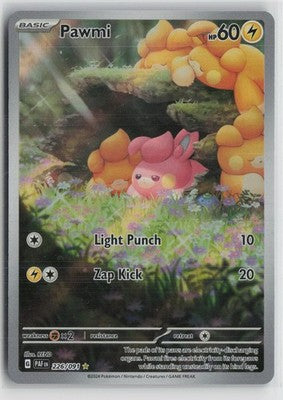Pawmi 226/091 Illustration Rare Paldean Fates Pokemon NM