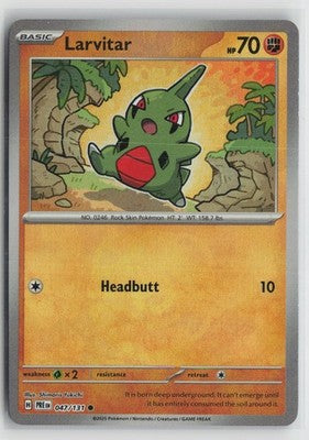 Larvitar 047/131 Master Ball Prismatic Evolutions Pokemon NM
