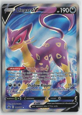 Liepard V 180/198 Ultra Rare Chilling Reign Pokemon NM