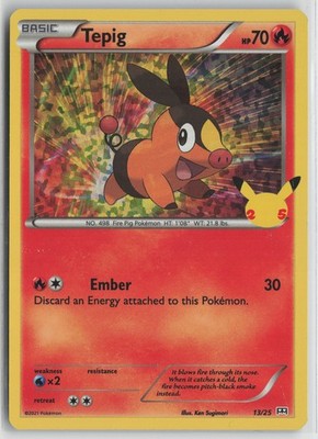 Tepig - 13/25 Promo McDonald's 25th Anniversary Promos 013/025 NM