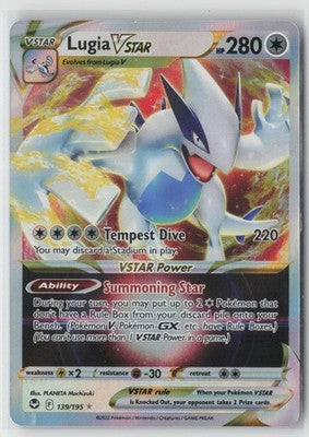 Lugia VSTAR 139/195 Holo Rare VSTAR Silver Tempest Pokemon NM