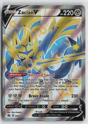 Zacian V (Shiny) SWSH292 Holo Promo Sword & Shield Promo Pokemon NM