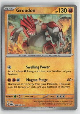 Poke Ball Groudon 049/131 Rare Prismatic Evolutions Pokemon NM