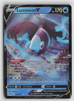 Lumineon V 040/172 Holo Rare V Brilliant Stars Pokemon NM