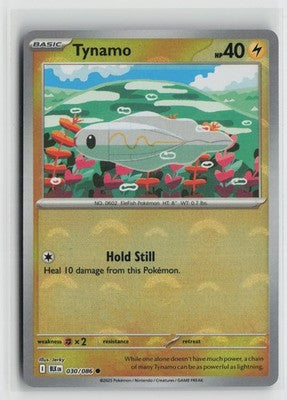 Poke Ball Tynamo 030/086 Common Black Bolt Pokemon NM