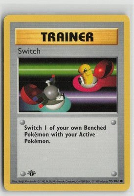 Switch 95/102 Common Base Set Unlimited Pokemon NM