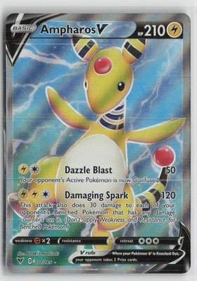 Ampharos V 171/185 Ultra Rare Vivid Voltage Pokemon NM