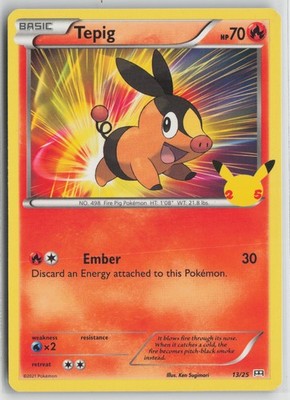 Tepig - 13/25 Promo McDonald's 25th Anniversary Promos 013/025 NM