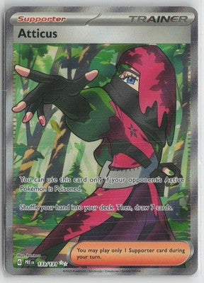 Atticus 133/131 Holo Ultra Rare Prismatic Evolutions Pokemon NM