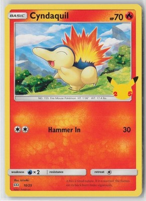 Cyndaquil - 10/25 Promo McDonald's 25th Anniversary Promos 010/025 NM
