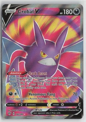 Crobat V (Full Art) Ultra Rare SWSH03: Darkness Ablaze 182/189 NM