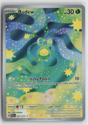 Budew 221/217 Illustration Rare Ascended Heroes Pokemon NM