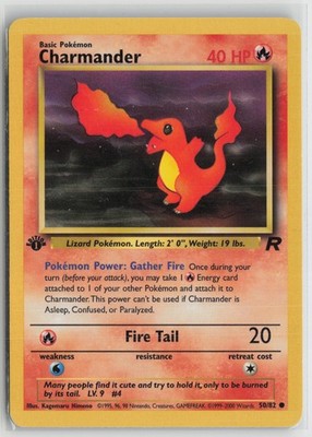 Charmander 50/82 Common Team Rocket Pokemon LP