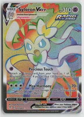 Sylveon VMAX 211/203 Rainbow Rare Evolving Skies Pokemon NM