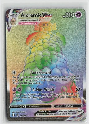 Alcremie VMAX 073/072 Rainbow Rare Shining Fates Pokemon NM