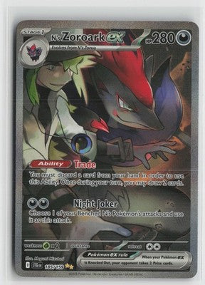 N's Zoroark ex 185/159 Journey Together Pokemon Holo NM
