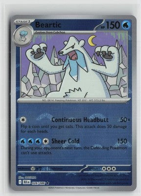Poke Ball Beartic 026/086 Holo Rare Black Bolt Pokemon NM