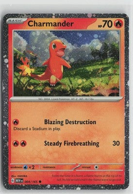 Charmander 004/165 Cosmos Holo 151 Pokemon NM