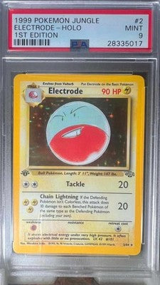 Electrode Holo 2/64 1st Edition Jungle Pokemon PSA 9