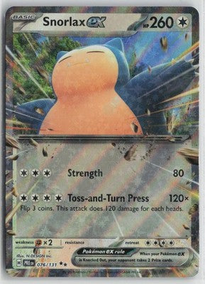 Snorlax ex 076/131 Holo Double Rare SV: Prismatic Evolutions Pokemon NM