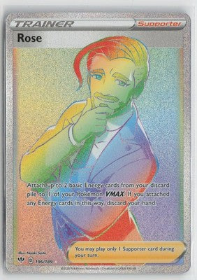 Rose 196/189 Rainbow Rare Darkness Ablaze Pokemon NM