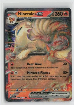 Ninetales ex 038/165 Double Rare 151 Pokemon NM