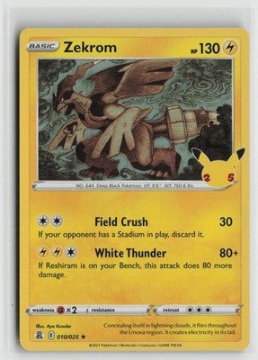 Zekrom 010/025 Rare Celebrations Pokemon NM