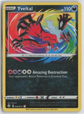 Yveltal Amazing Rare Shining Fates 046/072 NM