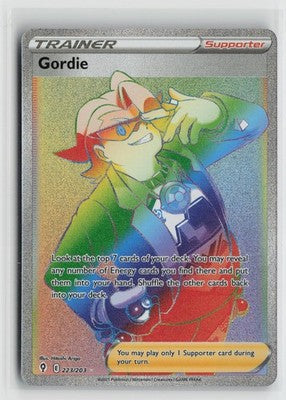 Gordie 223/203 Rainbow Rare Evolving Skies Pokemon NM