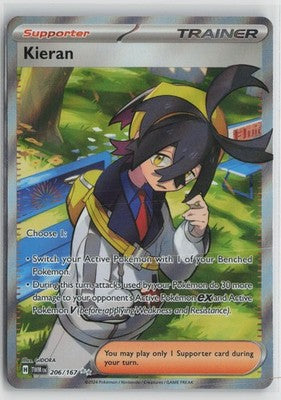 Kieran 206/167 Ultra Rare Twilight Masquerade Pokemon NM