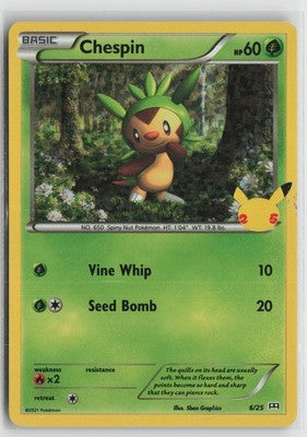 Chespin 006/025 Promo McDonald's 25th Anniversary Promos Pokemon NM