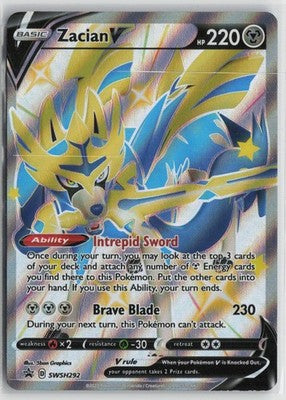 Zacian V (Shiny) SWSH292 Holo Promo Sword & Shield Promo Pokemon NM