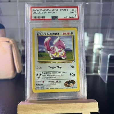 Brock's Lickitung 41/132 Gym Heroes Pokemon PSA 9
