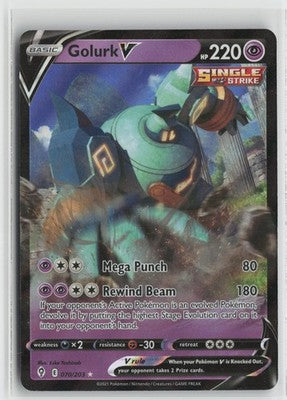 Golurk V 070/203 Holo Rare V Evolving Skies Pokemon NM
