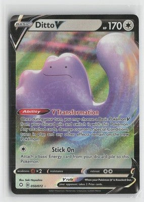 Ditto V 050/072 Holo V Rare Shining Fates Pokemon NM