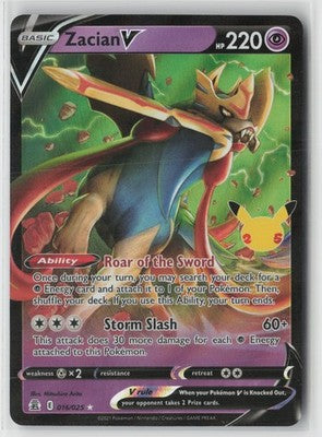 Zacian V Ultra Rare Celebrations 016/025 NM
