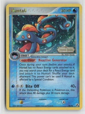 Huntail 18/92 Rare Legend Maker Pokemon NM