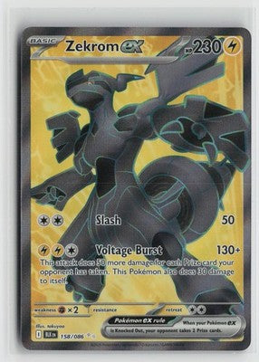 Zekrom ex 158/086 Holo Ultra Rare Black Bolt Pokemon NM
