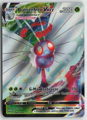 Butterfree VMAX 002/189 Holo VMAX Rare Darkness Ablaze Pokemon NM