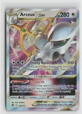 Arceus VSTAR 123/172 Holo VSTAR Rare Brilliant Stars Pokemon NM