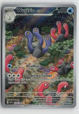 Wugtrio 224/091 Illustration Rare Paldean Fates Pokemon NM