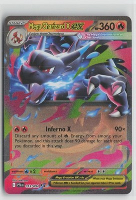 Mega Charizard X ex 013/094 Double Rare Phantasmal Flames Pokemon NM