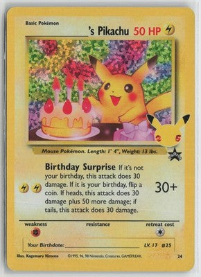 _____'s Pikachu 24 Celebrations: Classic Collection Pokemon NM