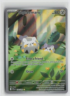 Togedemaru 104/094 Illustration Rare Phantasmal Flames Pokemon NM