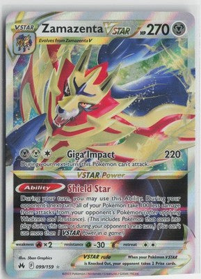 Zamazenta VSTAR Ultra Rare Crown Zenith 099/159 NM