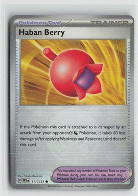 Poke Ball Haban Berry 111/131 Prismatic Evolutions Pokemon NM