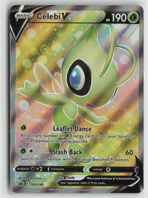 Celebi V 160/198 Ultra Rare Chilling Reign Pokemon NM